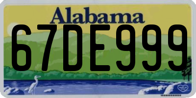 AL license plate 67DE999