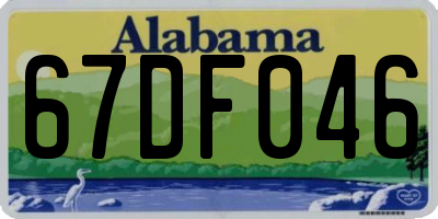 AL license plate 67DF046