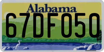 AL license plate 67DF050