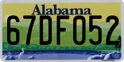 AL license plate 67DF052