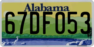 AL license plate 67DF053