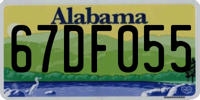 AL license plate 67DF055