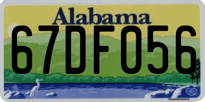 AL license plate 67DF056