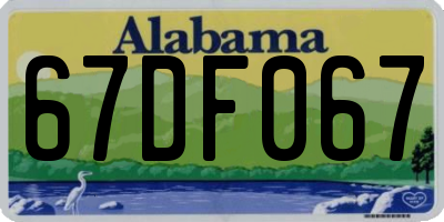 AL license plate 67DF067