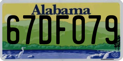 AL license plate 67DF079