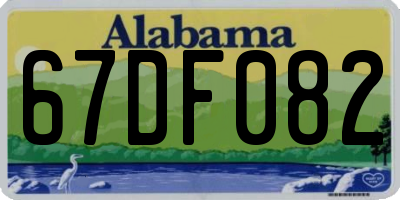 AL license plate 67DF082