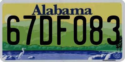 AL license plate 67DF083