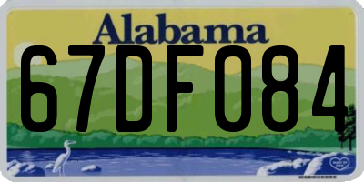 AL license plate 67DF084