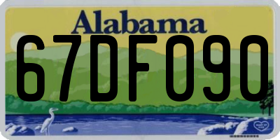 AL license plate 67DF090