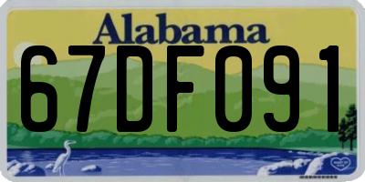 AL license plate 67DF091