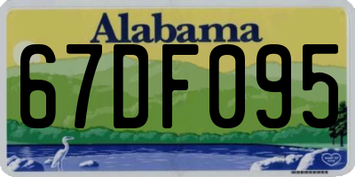 AL license plate 67DF095