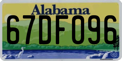 AL license plate 67DF096