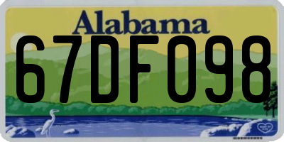 AL license plate 67DF098