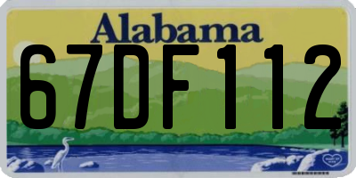 AL license plate 67DF112