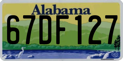 AL license plate 67DF127