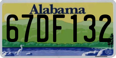 AL license plate 67DF132