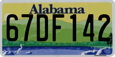 AL license plate 67DF142