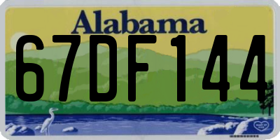 AL license plate 67DF144