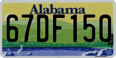 AL license plate 67DF150