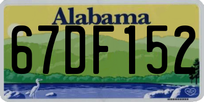 AL license plate 67DF152