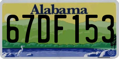AL license plate 67DF153