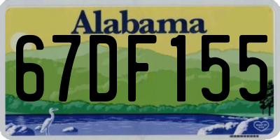 AL license plate 67DF155