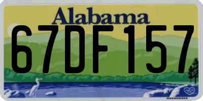 AL license plate 67DF157