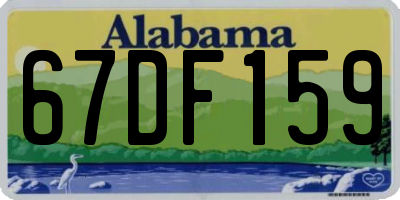AL license plate 67DF159
