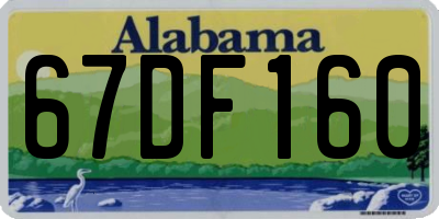 AL license plate 67DF160