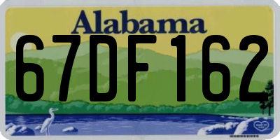 AL license plate 67DF162