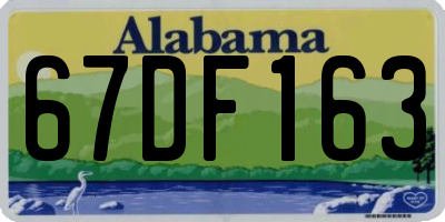 AL license plate 67DF163