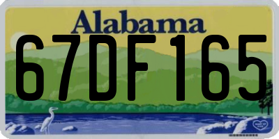 AL license plate 67DF165