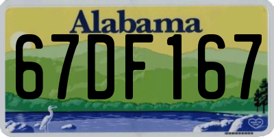 AL license plate 67DF167