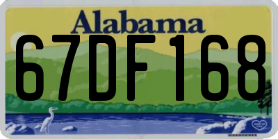 AL license plate 67DF168