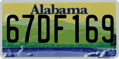 AL license plate 67DF169
