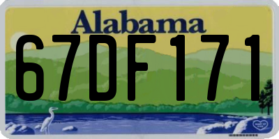 AL license plate 67DF171