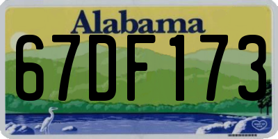AL license plate 67DF173