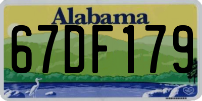 AL license plate 67DF179