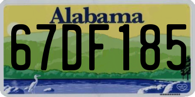 AL license plate 67DF185