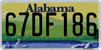 AL license plate 67DF186