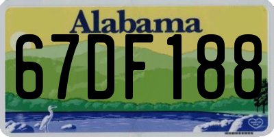 AL license plate 67DF188