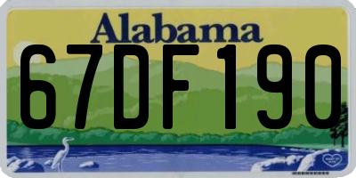 AL license plate 67DF190
