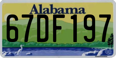 AL license plate 67DF197