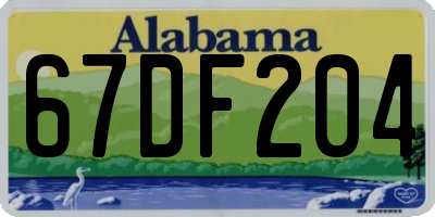 AL license plate 67DF204
