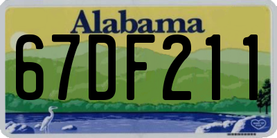 AL license plate 67DF211