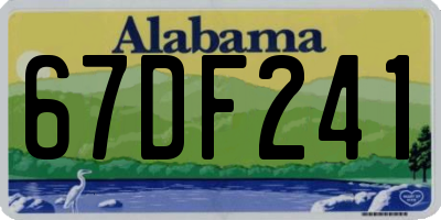 AL license plate 67DF241