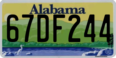 AL license plate 67DF244