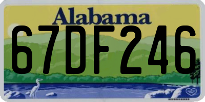 AL license plate 67DF246
