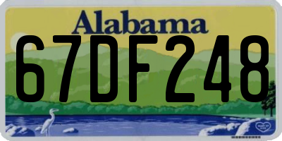 AL license plate 67DF248