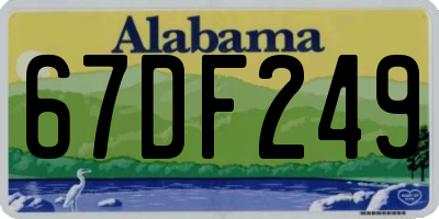 AL license plate 67DF249